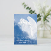 Angst niet bemoedigend Angel Clouds Sky Briefkaart (Staand voorkant)