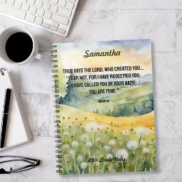 Angst Niet Bijbelvers Waterverf Natuur Wildbloemen Notitieboek