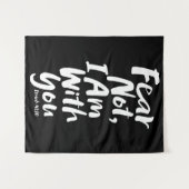 ANGST NIET, IK BEN met u - Bijbelvers Jesaja 41:10 Wandkleed (Voorkant (horizontaal))