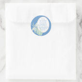 Angst niet, Isaiah Scripts Dragonfly Blue, Green Ronde Sticker (Tas)