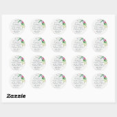 Angst niet, Isaiah Scripts Floral Waterverf Art Ronde Sticker (Vel)