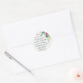 Angst niet, Isaiah Scripts Floral Waterverf Art Ronde Sticker (Envelop)