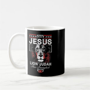 Angst niet voor Jezus De leeuw van Judah heeft get Koffiemok