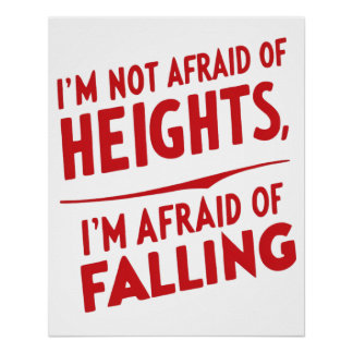Angst om te vallen: een typografie perfect poster
