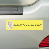 Angst Verhoogd design cartoon geel Bumpersticker (Op auto)