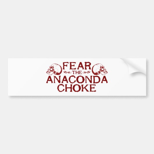Angst voor de Anaconda Choke Bumpersticker (Voorkant)