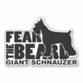 Angst voor de Baard Decal voor Giant Schnauzer Lov Sticker (Voorkant)