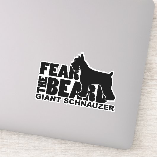 Angst voor de Baard Decal voor Giant Schnauzer Lov Sticker (Detail)