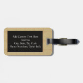 Angst voor de baard, Funny Mustache Bagagelabel (Achterkant horizontaal)