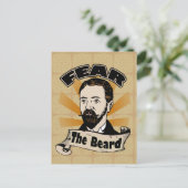 Angst voor de baard, Funny Mustache Briefkaart (Staand voorkant)