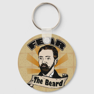Angst voor de baard, Funny Mustache Sleutelhanger