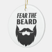 Angst voor de baard keramisch ornament (Links)