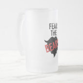 Angst voor de baard matglas bierpul (Voorkant links)