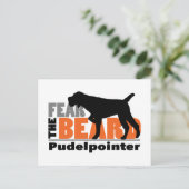 Angst voor de baard - Pudelpointer Briefkaart (Staand voorkant)