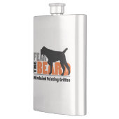 Angst voor de baard - Wirehares Pointing Griffon Heupfles (Links)