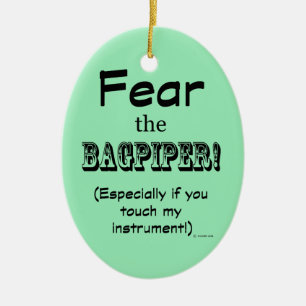 Angst voor de Bagpiper Keramisch Ornament