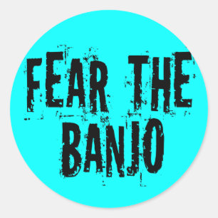 Angst voor de Banjo Ronde Sticker
