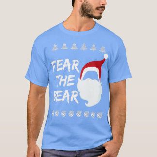 Angst voor de Beer Santas Beard en de kerstboomgri T-shirt