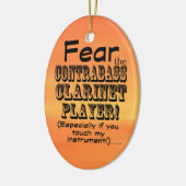 Angst voor de Clarinet Player van Contrabass Keramisch Ornament (Links)