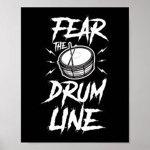 Angst voor de drumline marchingband poster