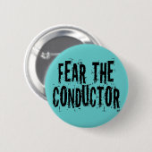 Angst voor de geleider ronde button 5,7 cm (Voorkant /achterkant)