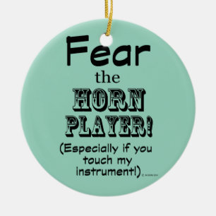 Angst voor de Horn Player Keramisch Ornament