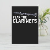 Angst voor de klarinetten klarinet kaart (Staand voorkant)
