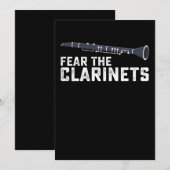 Angst voor de klarinetten klarinet kaart (Voorkant / Achterkant)
