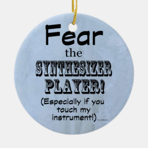 Angst voor de Synthesizer Player Keramisch Ornament