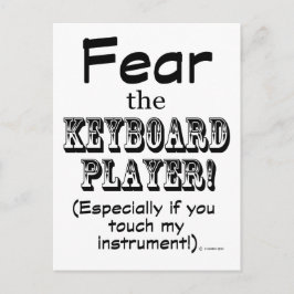 Angst voor de toetsenbordspeler briefkaart