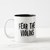 Angst voor de Violins Tweekleurige Koffiemok (Links)