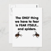Angst voor eigen spinnen briefkaart (Voorkant / Achterkant)