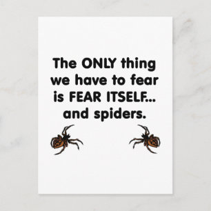 Angst voor eigen spinnen briefkaart