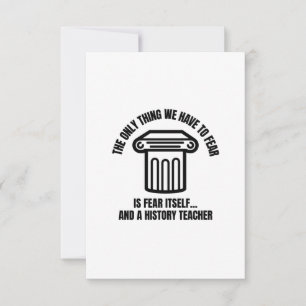 Angst voor geschiedenisleraar bedankkaart