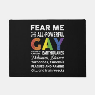 Angst voor me Ik ben Gay Gbt flag gift lgbt Deurmat