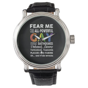 Angst voor me Ik ben Gay Gbt flag gift lgbt Horloge