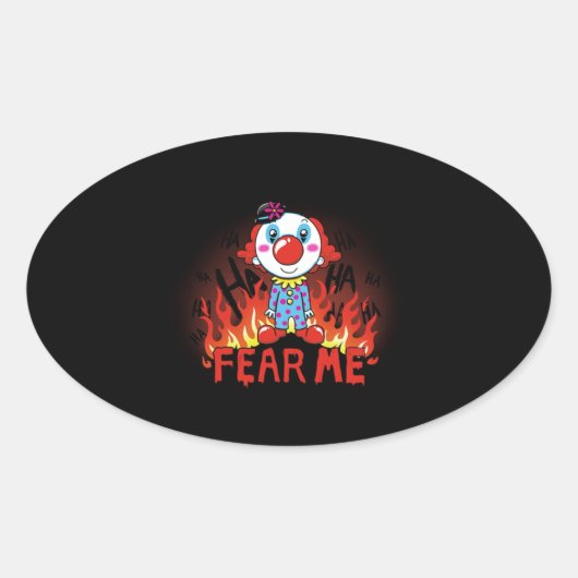 Angst voor me ovale sticker (Voorkant)
