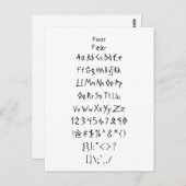 Angst - Zazzle-lettertypemonster Briefkaart (Voorkant / Achterkant)
