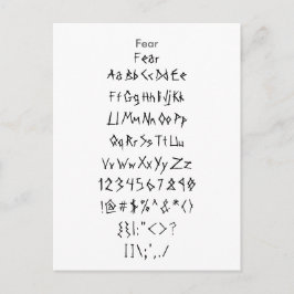 Angst - Zazzle-lettertypemonster Briefkaart