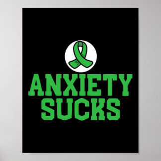 Angst Zuigt Mentale Gezondheidsbewustzijn Steun Ei Poster