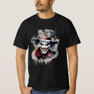 Angstaanjagend gezicht: Evil Clown Smile in Hallow T-shirt