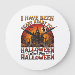 Angstaanjagend Halloween Kasteel Heks Pompoen Grote Klok
