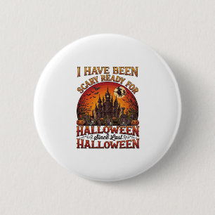 Angstaanjagend Halloween Kasteel Heks Pompoen Ronde Button 5,7 Cm