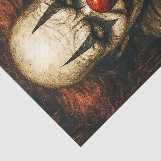 Angstaanjagende Clown Halloween Decoupage Tissue P Tissuepapier (Detail)