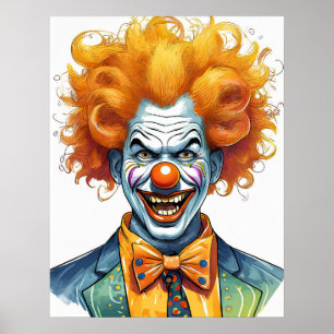 Angstaanjagende clown poster