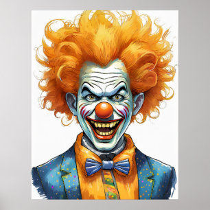 Angstaanjagende clown poster