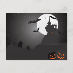 Angstaanjagende Halloween achtergrond Briefkaart