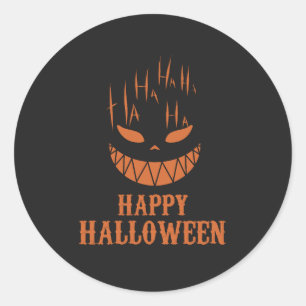 Angstaanjagende Halloween Face Scream Horror Dark Ronde Sticker