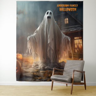 Angstaanjagende Halloween Ghost Hanging Wandkleed