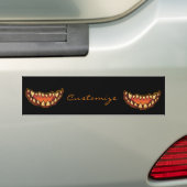 Angstaanjagende Jack o'lantern glimlach Thunder_Co Bumpersticker (Op auto)